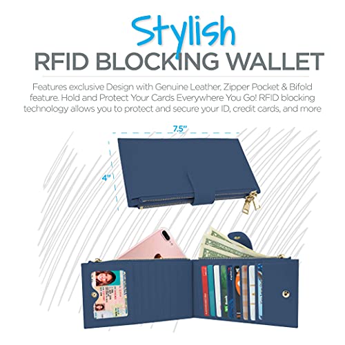 RFID Blocking Wallet for Women | Attractive Design with Genuine Leather, Zipper Pocket, Bifold Feature | Hold and Protect Your Cards Everywhere You Go3