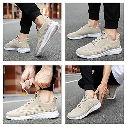 Image of YDB Men's Running Shoes Ultra Lightweight Breathable Walking Shoes Non Slip Athletic Fashion Sneakers Mesh Workout Casual Sports Shoes