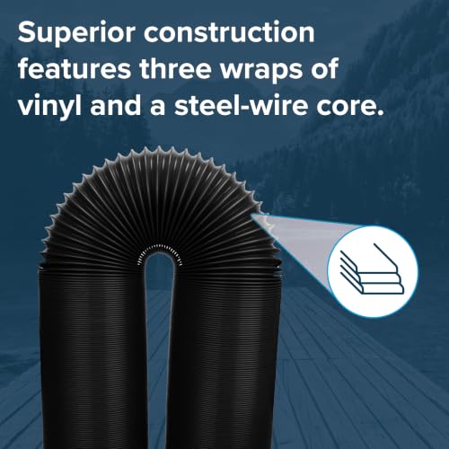 Image of Camco 20-Foot Camper /RV Sewer Hose - Designed to Work with Trailer Sewer Fittings, Threaded Fittings, and Slip Fittings (not included) - 3-Inch Diameter Opening (39611)