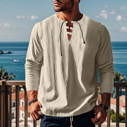 T-shirt en coton col en V homme coupe ample et confortable - 6