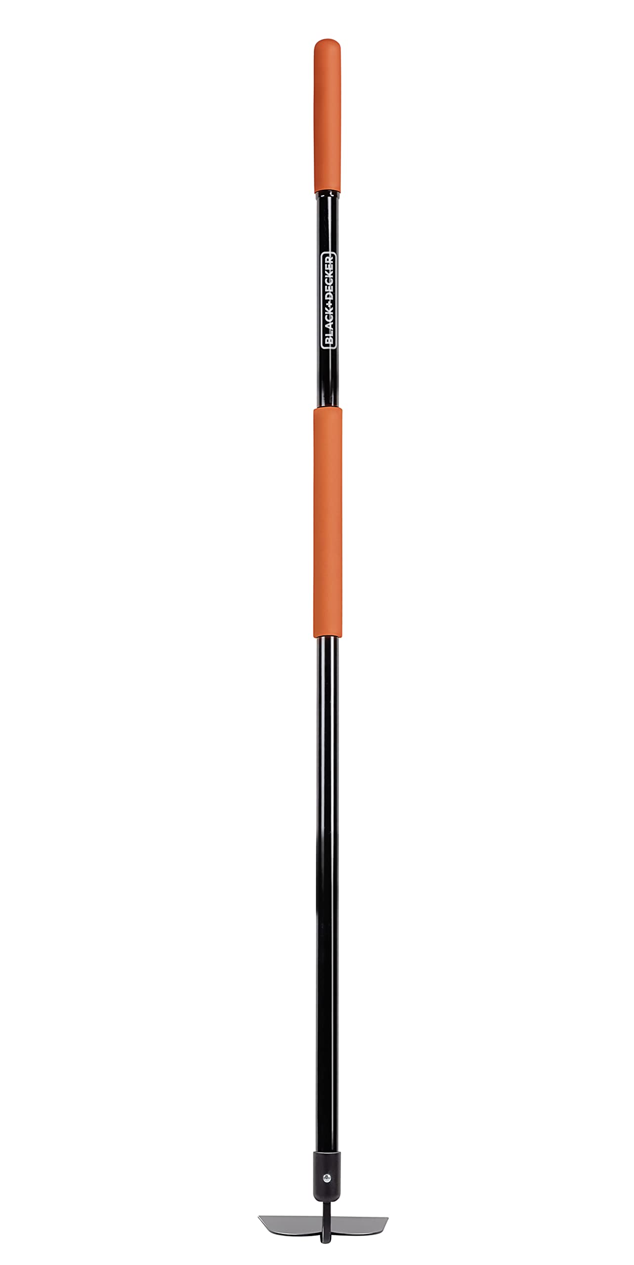 Black+Decker Motyka ogrodowa z trzonkiem – 146 x 16 x 14,5 cm – 990 g – motyka – pielenie chwastów i uprawa gleby – czarna/pomarańczowa