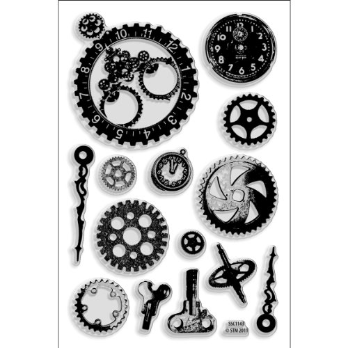 Stampendous SSC1143 Perfectly Clear Stamp, Steampunk Gears Image