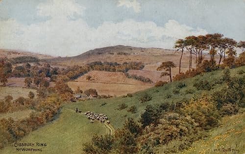 EfeMir Stampa Immagine Foto su Tela Dipinti famosi Anello di Cissbury vicino a Worthing di Alfred Robert Quinton per decorazioni per la casa 60x90cm