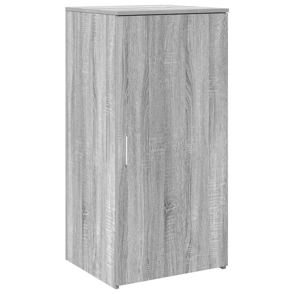 Barra de recepción gris Sonoma, 200 x 50 x 103,5 cm, de madera, con mostrador y espacio de almacenamiento, para oficina, hotel, clínica