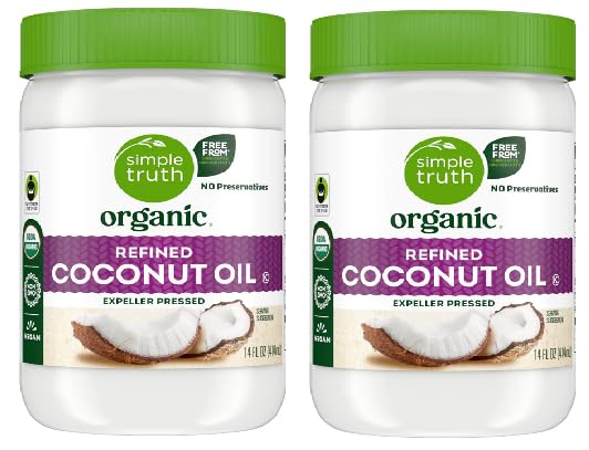 Organic Refined Coconut Oil (2 Jars, 14 oz. each)