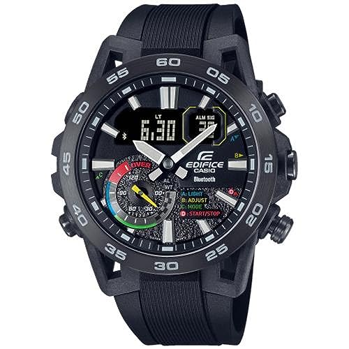 CASIO, Montre, Résistance à leau, Fonctions Multiples, Résistance aux Chocs, Éclairage LED, Casio Analogique Modèle Horloge Edifice. Marque ECB-40MP-1AEF