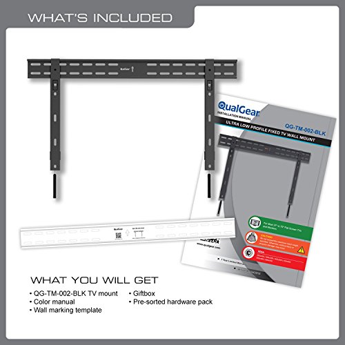 Qualgear QG-TM-002-BLK 37-Inch To 70-Inch Universal Ultra Slim Low Profile Fixed Wall Mount Led Tvs thumb #3