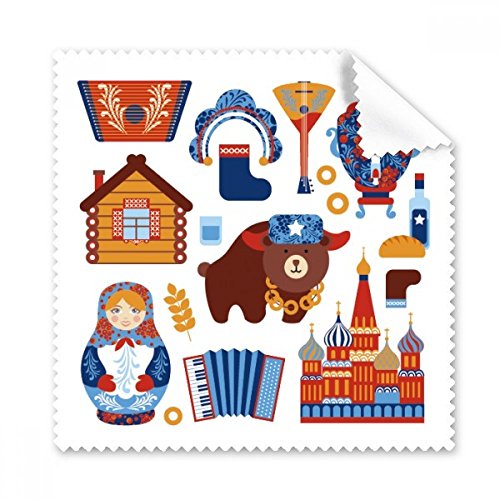 Nettoyeur écran Russie motif touristique tissu lunettes téléphone