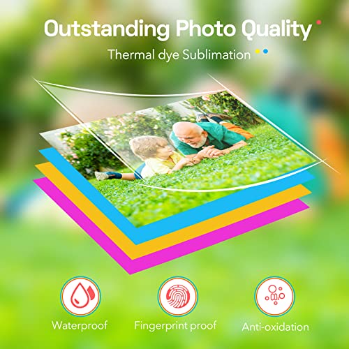 Liene-White-M200-4x6-Photo-Printer-Battery-Edition-Wireless-Photo-Printer-for-iPhone-Android-Dye-Sublimation-Printing-Full-Color-Photo-20-Sheet-Portable-Picture-Printer-Ideal-for-Travel-Home-Use