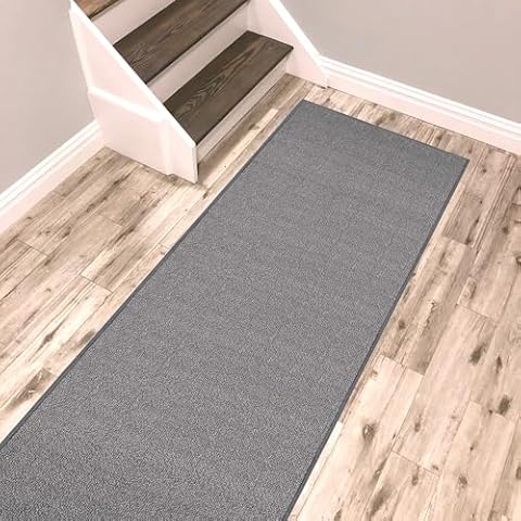 Kapaqua Solid Grey Runner Rug Cover