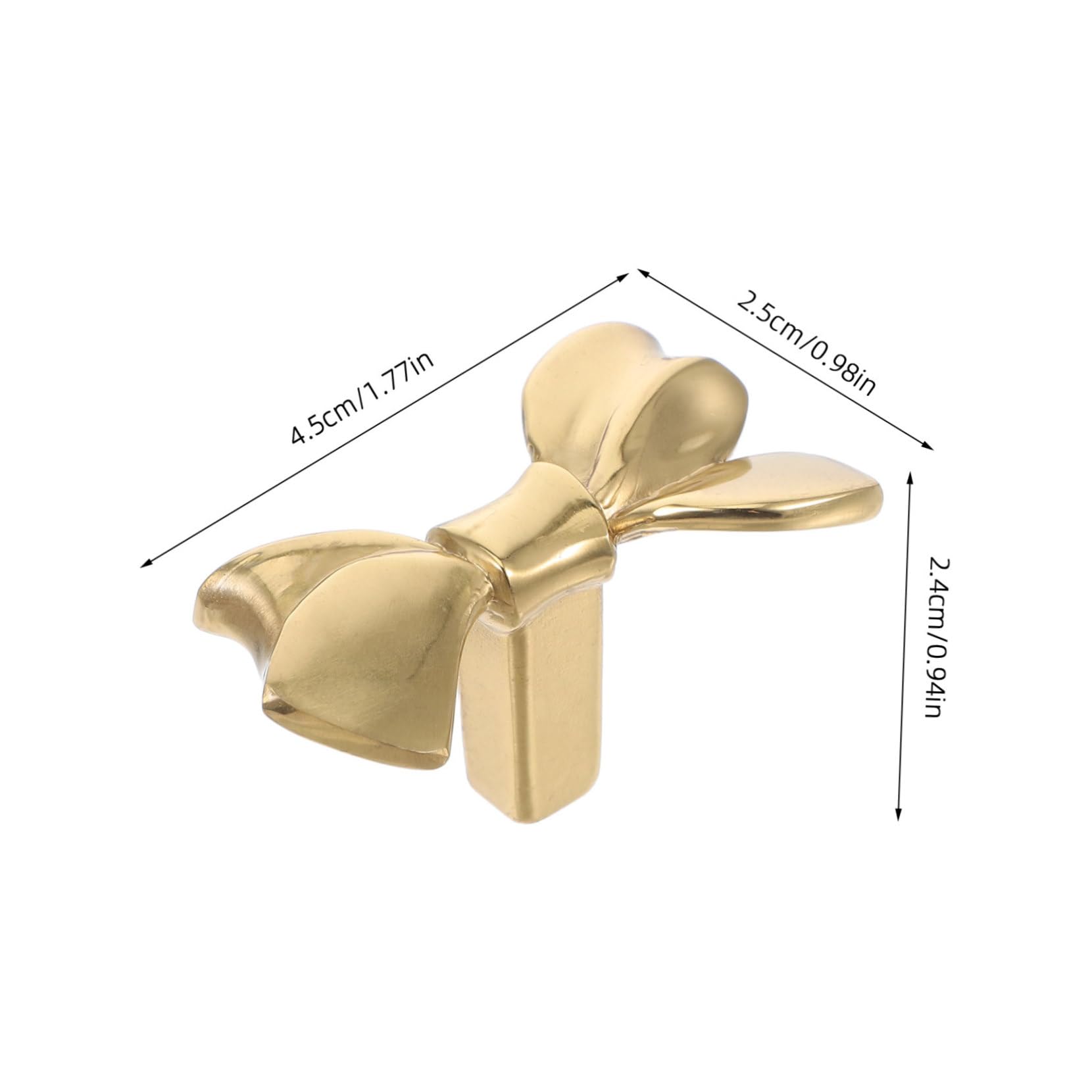 ULTECHNOVO Brass Bow Knobs Cabinet Door Knobs and Handles Bow Drawer Handles Dresser Pulls Nursery Decor