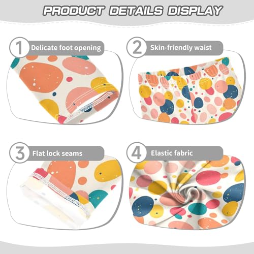 KLL Cute Colorful Irregular Polka Dot Girls Basic Leggings Fashion Full Length Yoga Pants Gym3