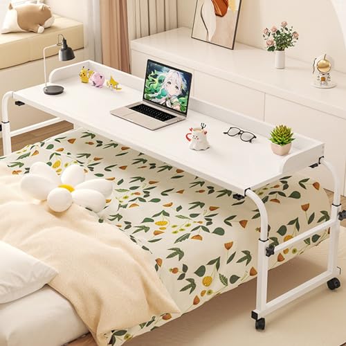 Bureau roulant pour ordinateur avec plateau transversal extensible et réglable