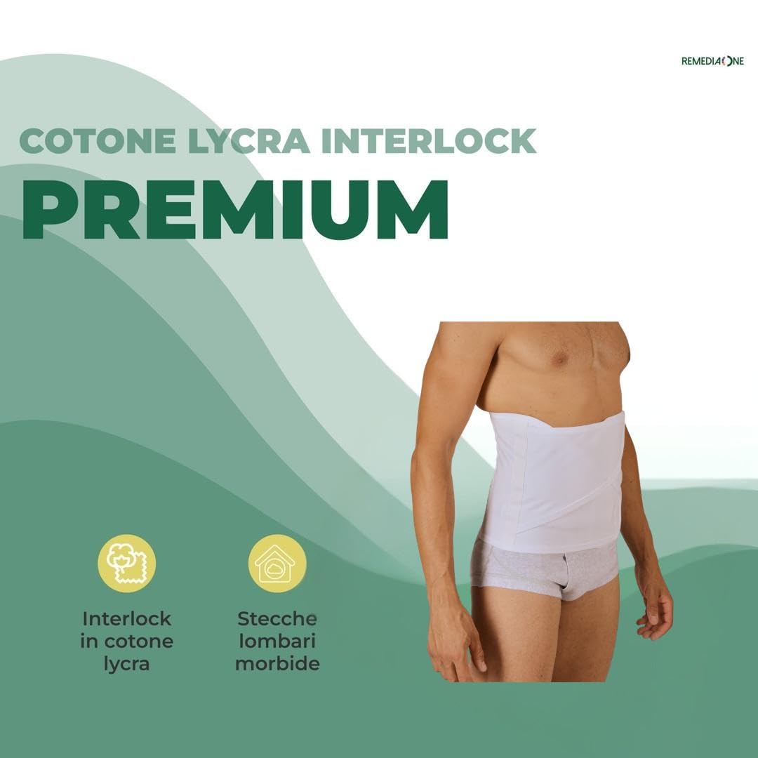 Faja lumbar con soporte de espalda elástica, faja de compresión para mujer y hombre, faja lumbar ortopédica de doble cierre – Blanca (6 (120 – 130 cm))