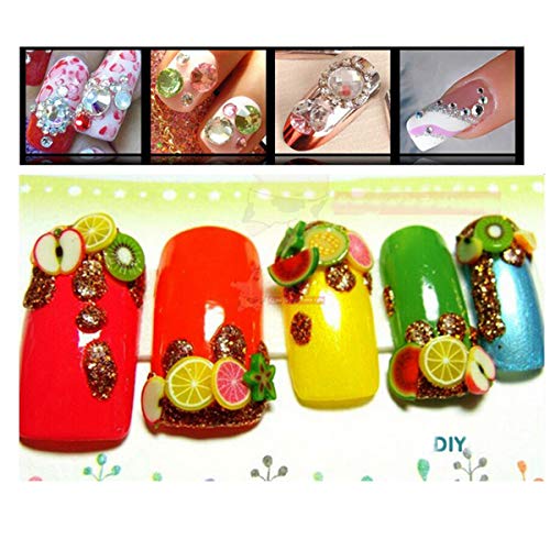 Yueser 8000 Stück 3D Nagel Obst Scheiben Gemischt Bunt Nagel Kunst Strass für Nail Art DIY Maniküre Dekoration… – Bild 6
