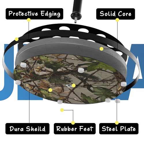 Image of Rush Creek Creations 16-Rod Round Fishing Rod Holder for Garage, 360 Access Fishing Pole Holder for Fishing Rods, Reels, and Gear, Securely Holds 16 Rods, Camouflage