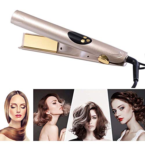 ADEKKPK 2 in 1 Hair Straightener and Hair Curler Ceramic Hair Flat Iron,LCD Temperature Control Curling Wand,Universal Dual Voltage,Suitable for All Hair Types.