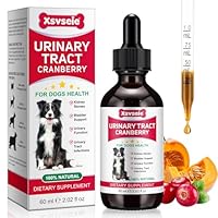 Hund Harnwegsinfektion Behandlung, natürliche Hund UTI Behandlung Tropfen - Harnwege Unterstützung für Blasensteine & Inkontinenz Relief, Cranberry Kräuterergänzung für die Gesundheit der Nieren- 60ml