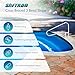SAFTRON Rust Proof Cross-Braced White Model CBRTD-354-W Return-to-Deck Swimming Pool Dip Handrail. Three Bend, 32