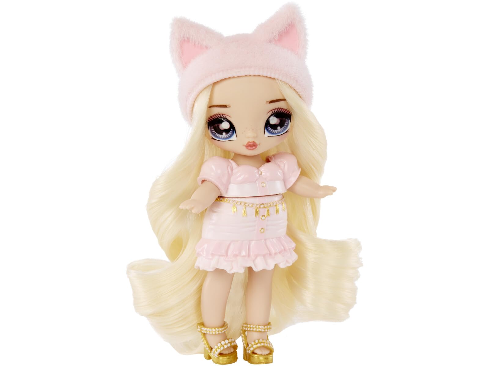 Na Na Na Surprise Mini Backpack Amelie Laurent Fashion Doll, Fuzzy Pink Kitty Backpack, Gift for Kids, Ages 5 6 7 8+ Years