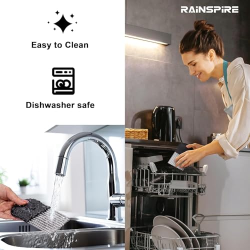 Image of Rainspire Crinkle Cutter for Vegetables & Fruits, Stainless Steel Wavy Knife for Potato Fries, Carrot Chips & Salad Garnishing, Ergonomic Handle, Black Vertical Cutter