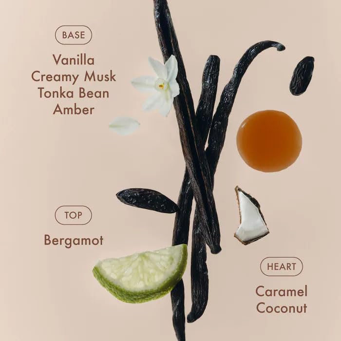 Sunlit Vanilla Caramel Gourmand Eau de Parfum - Sweet Warm Vanilla Perfume with Creamy Caramel, Amber & Musk Notes, Long Lasting Cozy Fragrance for Women Daily Wear or Evening - (0.34 oz/10ml)