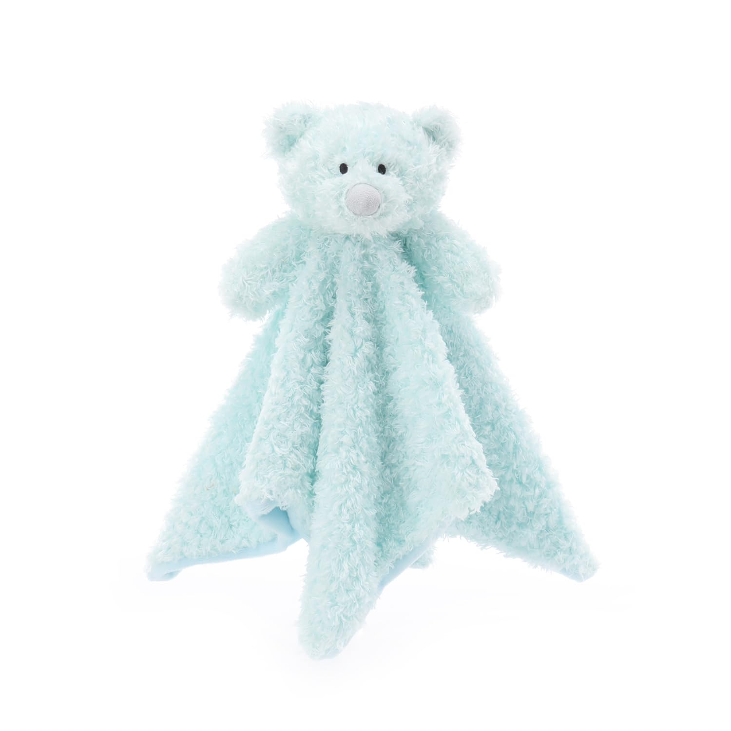Apricot Lamb Sky Blue Peach Bear Cute Comforter Plush Security Blanket for Baby Boy and Girl Cuddly Lovey for Infant and Toddlers Sky Blue 14x14 Inches