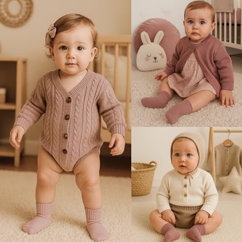 bistyle Baumwolle 6 Paar Baby Socken für Neugeborene Säugling 0-3 Monate bis 2-3 Jahre | Duftend Baby Socken | Jungen Mädchen Kleinkind Socken (as3, age, 0_month, 6_months, Rose)