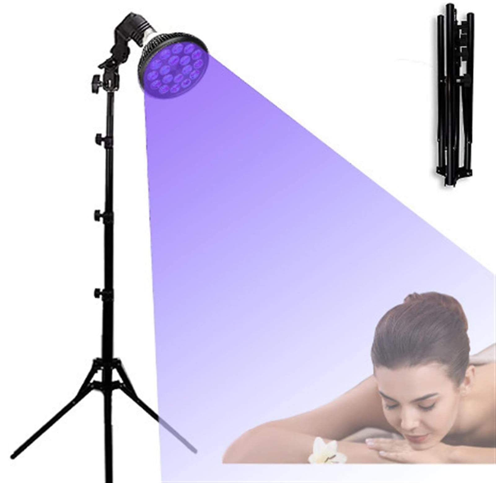 Lámpara De Terapia Terapia De Luz Roja con Base Luz Roja LED Dispositivo Terapéutico para La Cara, La Piel, El Cuello, Las Manos