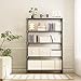 IZEUK 5-Tier Heavy Duty Metal Storage Shelving Unit (Black, 17.7