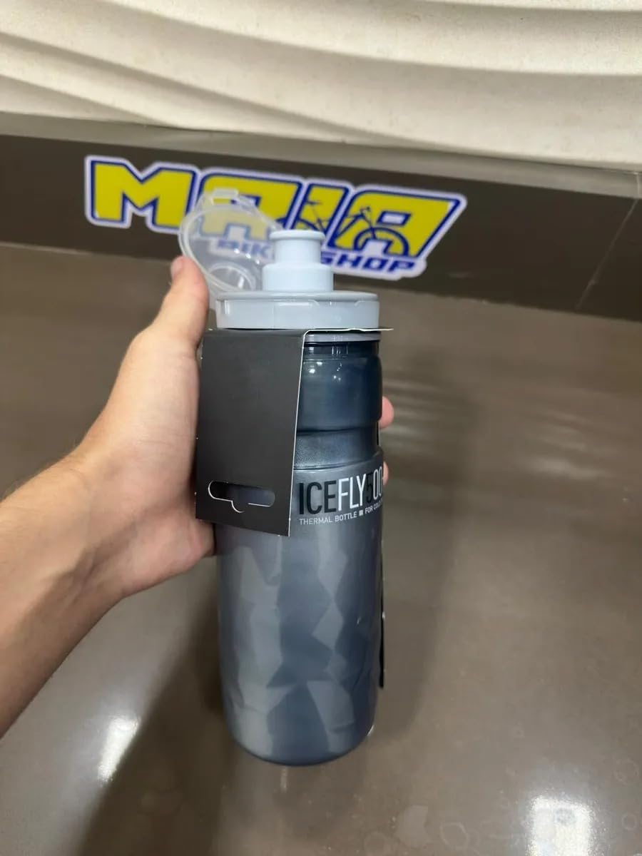 Elite Icefly Water Bottle – 500ml – Smoke – Insulated, BPA-Free, Easy-Squeeze Cycling Bottle - Image 3