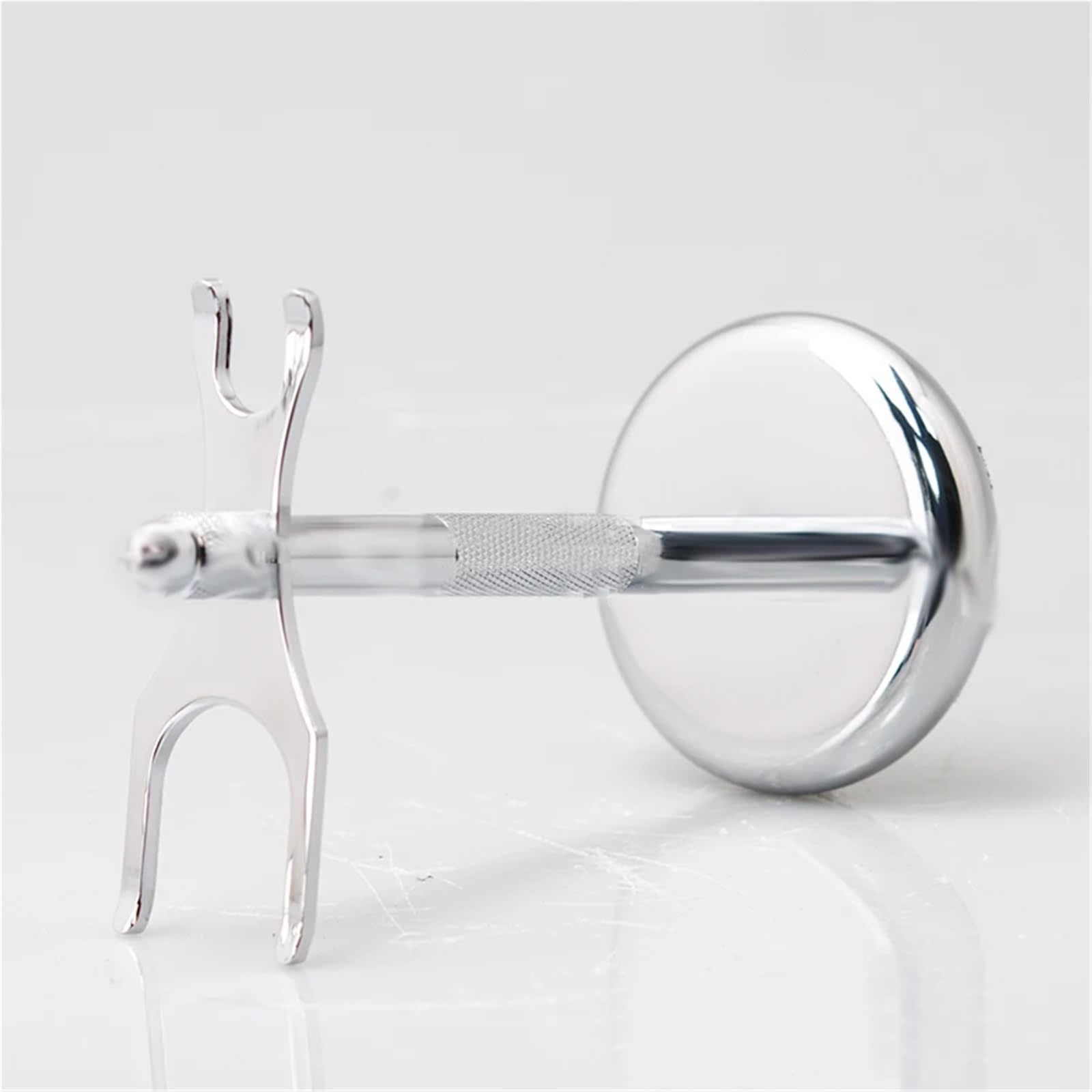 Männer Rasierer Halter Legierung Rasierpinsel Ständer Manuelle Rack (Ohne & Pinsel)(Silver)