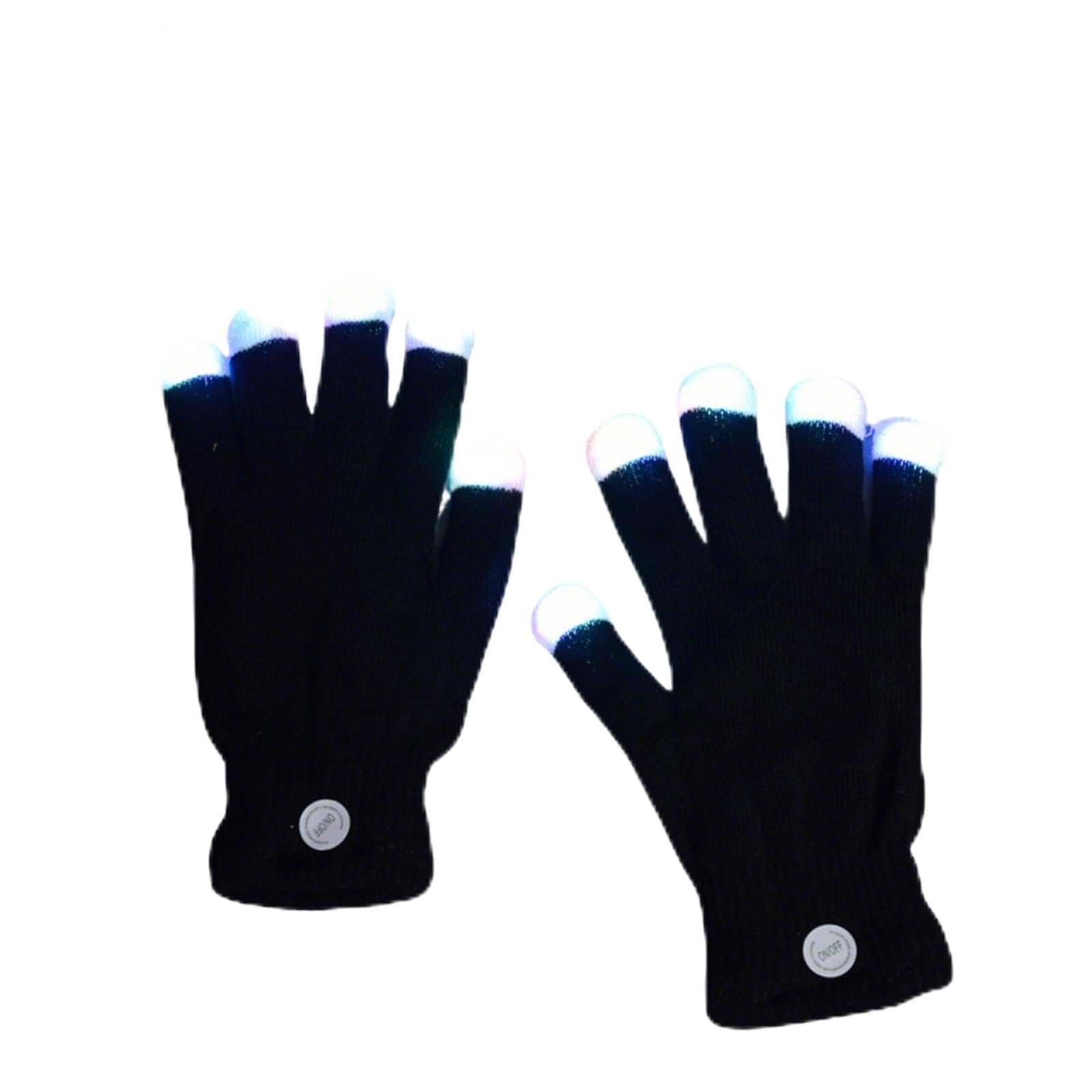 Guantes de dedo iluminados con efectos intermitentes de luces LED 8