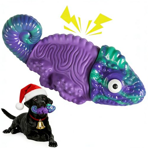 ChienBox Dog Toys for Aggressive Chewers: Squeaky Dog Chew Toys for Medium & Large Dogs, Indestructible Dog Toy to Keep Them Busy, Easy to Use and Clean, Teeth Cleaning, Bacon Flavor