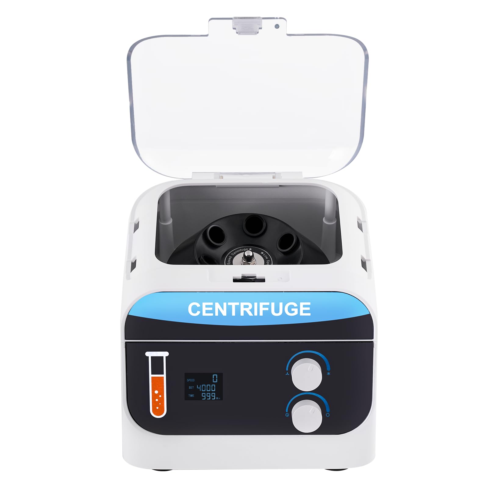 YUCHENGTECH Centrifugadora de Laboratorio 6X20ml Centrifugadora Plasma para tubos de 5/7/10 ml 4000rpm 0-99min 1920 xg Pantalla Digital Centrifugadoras para Educación, Biología, Medicina, Química