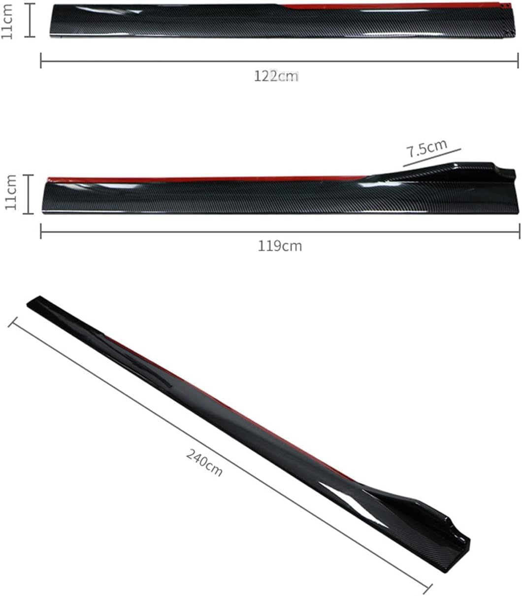 RUIHAHA Jupes Latérales Voiture Pour Audi A5 Coupe B8 2007-2016 - Extensions Spoiler Noir