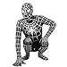 QTCWRL Cosplay Kostüm, Spider-Man Erwachsenes Kind Strumpfhosen Enganliegende Schwarzen Anzug Multifunktions (Farbe: Schwarz) (Color : Black, Size : S)