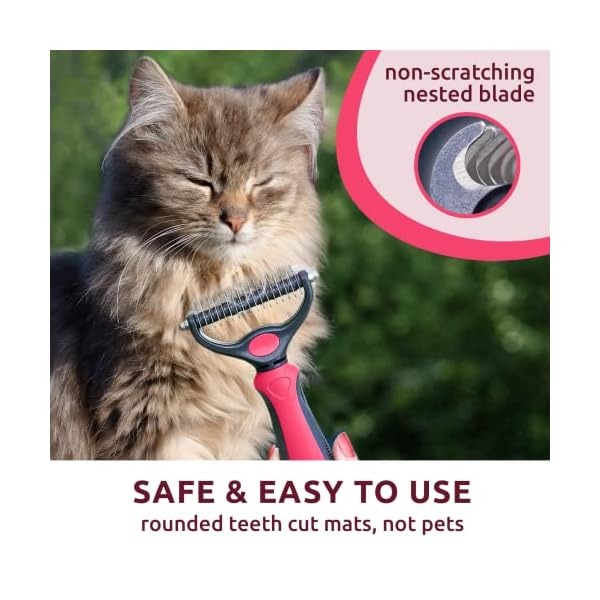 Pat your pet deshedding brush double sided undercoat rake for dogs cats shedding comb and dematting tool for grooming extra wide  urban country home decor