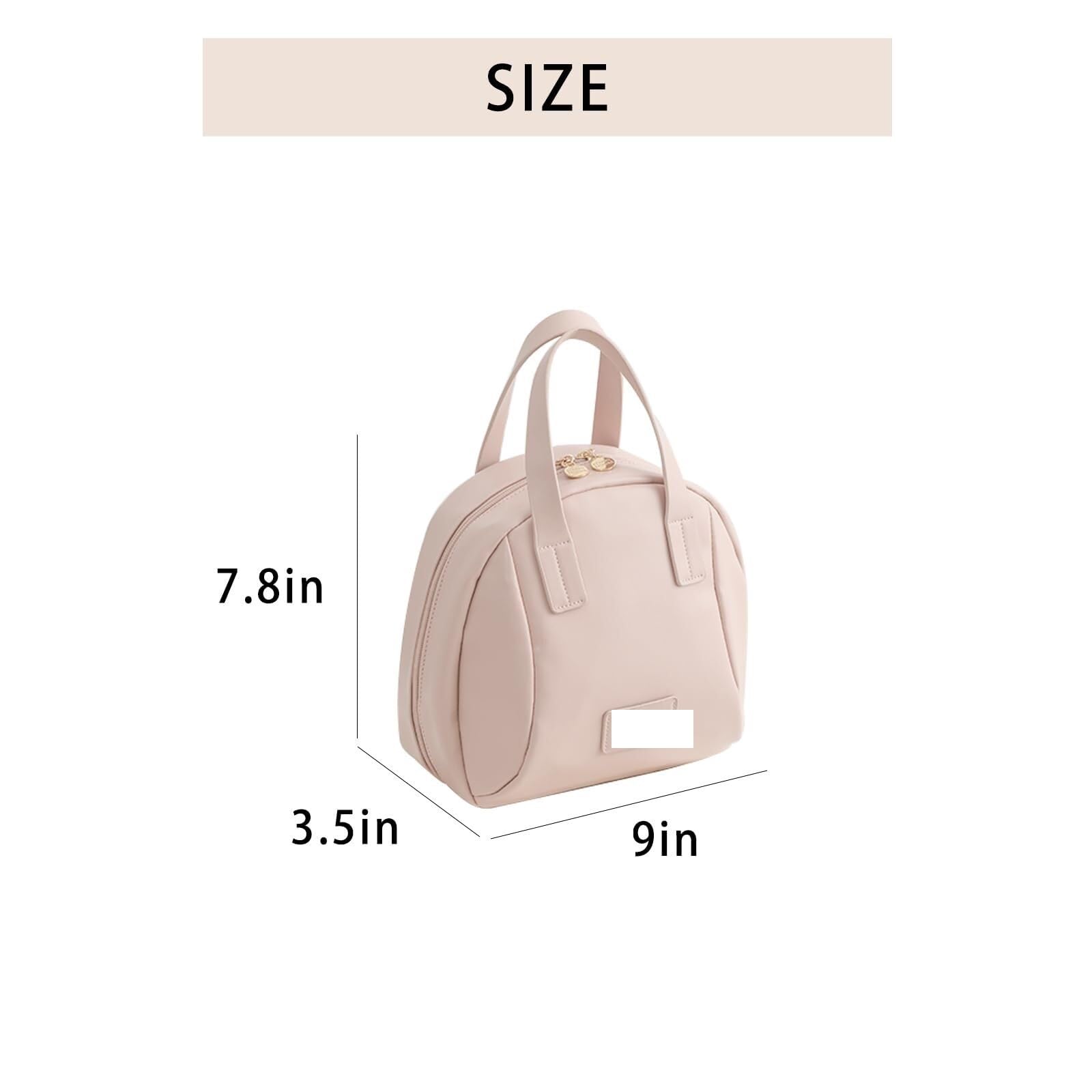 Porta Trucchi Pochette Trucchi Borsa for Cosmetici da Viaggio Borsa for Cosmetici Impermeabile Borsa da Toilette Portatile con Manico e divisori Trousse Trucchi Donna(Pink)