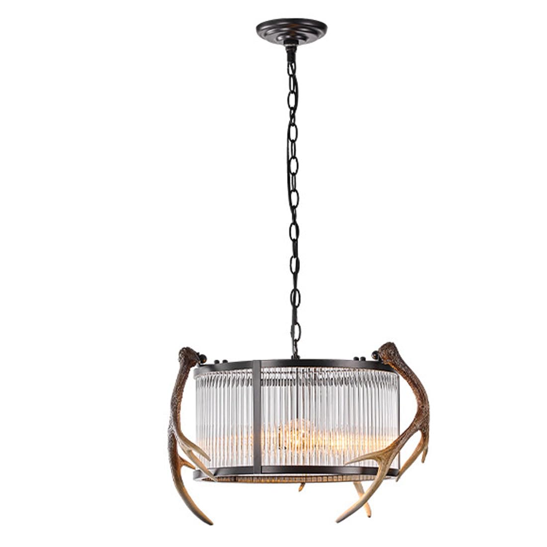KXEcoLife E27 Scandinavian light luxury chandelier, creative retro for living room restaurant bar B&B cafe card holder lamps and lanterns,M