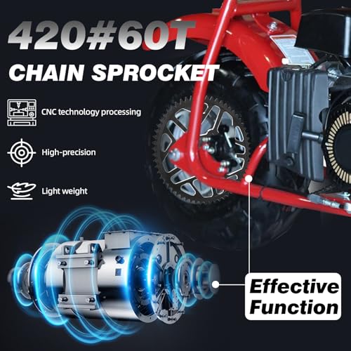 Image of 60T 420 Chain Sprocket 40 /41 /420 40MM Bore Rear Drive Wheel Sprocket CNC for CT200U CT200U-EX BT200X Baja Warrior Predator 212cc 196cc Go Kart Trail 200 MB165 MB200 Mini Bike Black