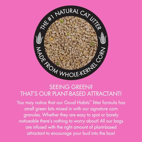 World'S Best Cat Litter 10208 Good Habits Cat Attract Litter | Natural Plant-Based Attractant | Multicat Flushable Corn Litter thumb #4