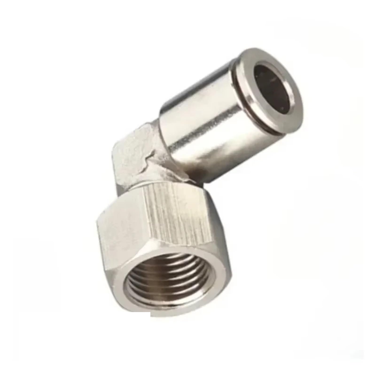Accesorio neumático PLF de 6mm con rosca hembra de 1/2 en cobre niquelado