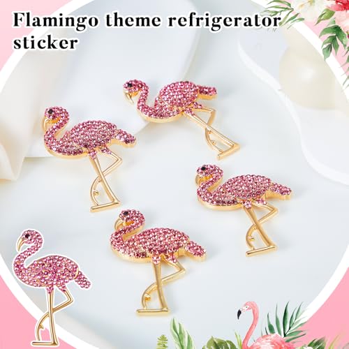Imanes decorativos de flamenco con cristales rosa, 2 unidades miniatura 5