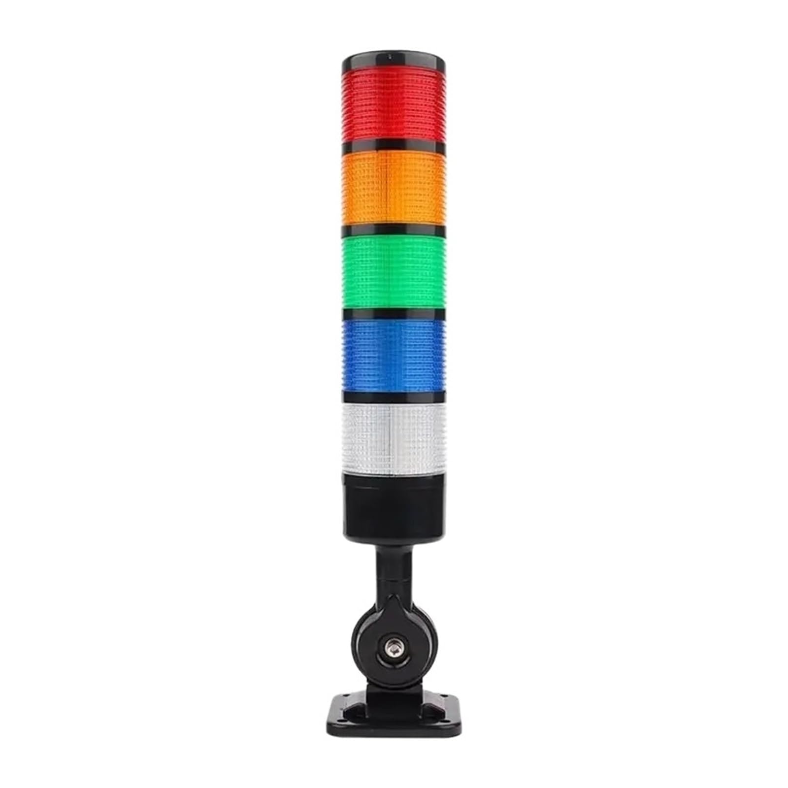 5 Layers Led Signal Tower Stack Lights Machineac220v Steady Flashing Light Industrial Signal Warning Lights Buzzer(As Shown A)