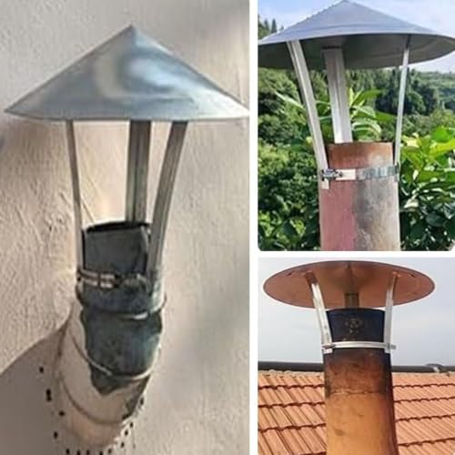 Cubierta para chimenea de acero inoxidable 304 redonda de 14 cm ajustable 7