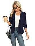 【Passend】 Die klassische Damenjacke lässt sich problemlos mit Hemden, T-Shirts, Jeans, Strumpfhosen, High Heels, Loafers oder Stiefeln kombinieren. Dies ist eine großartige Jacke für die Arbeit und den Alltag.