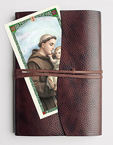 St Anthony Rosary - with Laminated Prayer Card, Saint Anthony of Padua Pocket Token, The Lord's Prayer Card and Rosary Case - Catholic Patron Saint of Lost Things - Total 5 Items in Set4