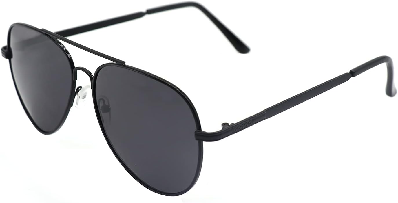 Pilot Sunglasses Mens, Polarised Sunglasses Men Women, Classic Retro Black Glasses, Metal Framed Sunglasses UV400 Protection for Driving Traveling Fishing A9-HMKTYJ