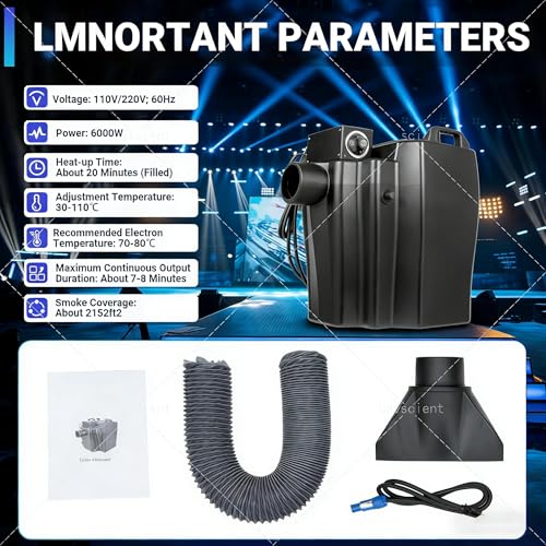 Máquina de Humo de Hielo Seco Quick-Heat de 3500W con Boquilla de Tubo para Eventos al Aire Libre miniatura 5